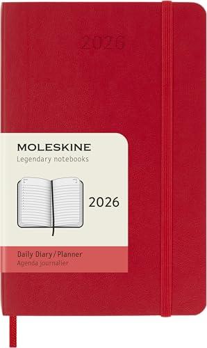 Moleskine Agenda Giornaliera 2026 Pocket Rossa