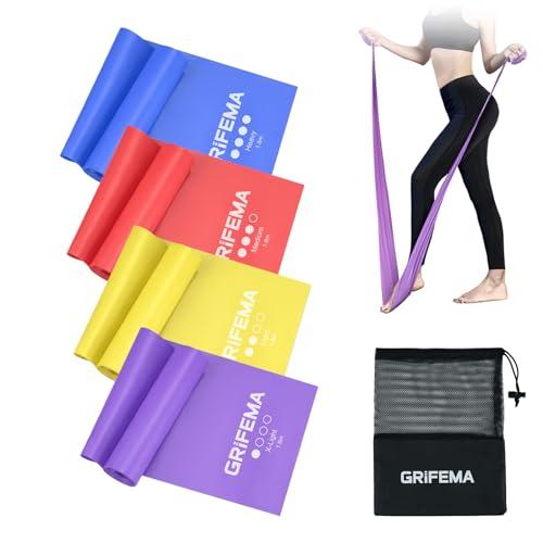 GRIFEMA GA5002 Fasce Elastiche Fitness [Set da 4] 1,8 m