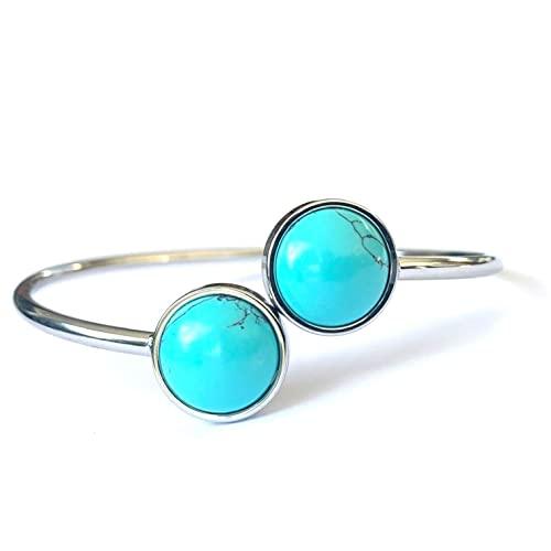 Bracciale da Donna in Acciaio Inossidabile e Pietre Naturali Nere - Protezione e Stile