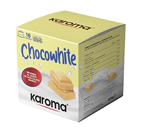 Karoma® Cioccolato Bianco: 16 Capsule Compatibili Nescafè Dolce Gusto