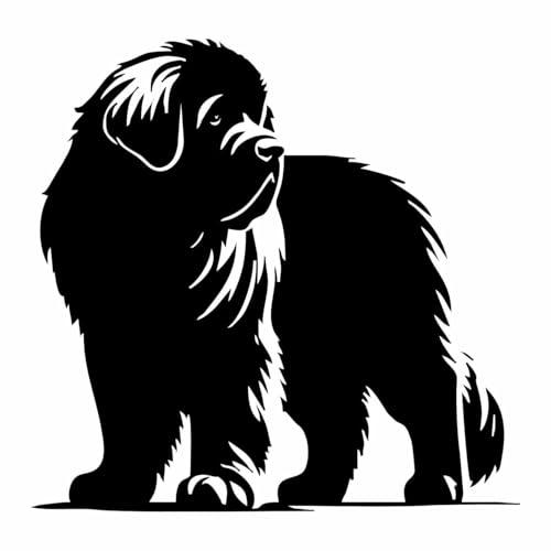 Adesivo Cane Terranova Prespaziato Nero 12 cm