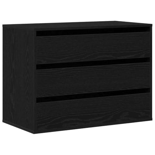 vidaXL Cassettiera Rovere Nero