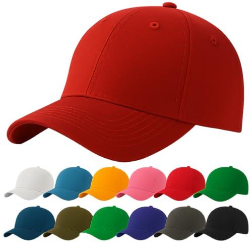 4sold Cappellino da Baseball Unisex Rosso - Moda Estiva e Sportiva