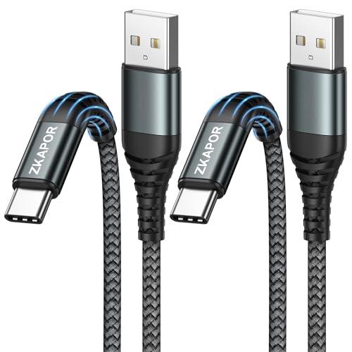 ZKAPOR Cavo USB Type-C (2 Pezzi, 2M) - Ricarica Rapida e Durevole