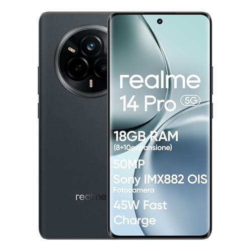 realme 14 Pro 5G Grey - Smartphone 8+256GB, Fotocamera 50MP OIS, Display Curvo 120Hz