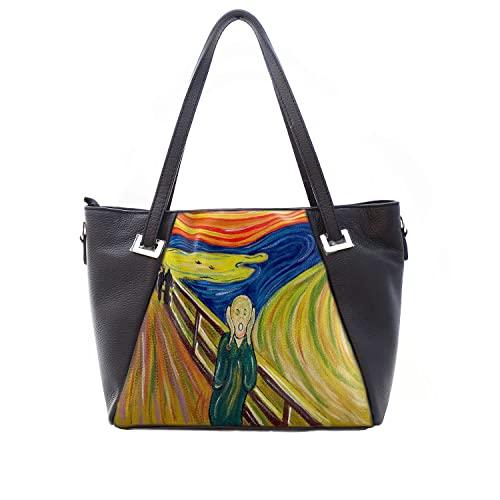 Borsa in pelle dipinta a mano – L'Urlo di Munch