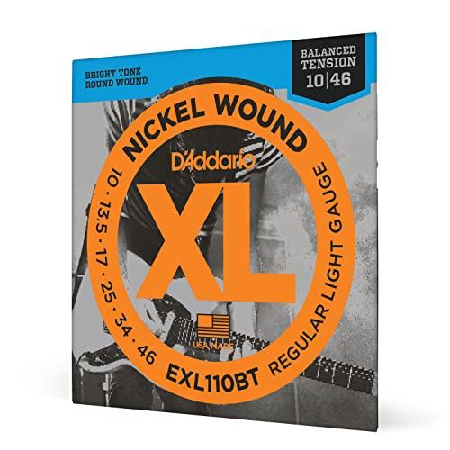 D'Addario EXL110BT Corde per Chitarra Elettrica, Nickel Wound, Balanced Tension, .010-.046