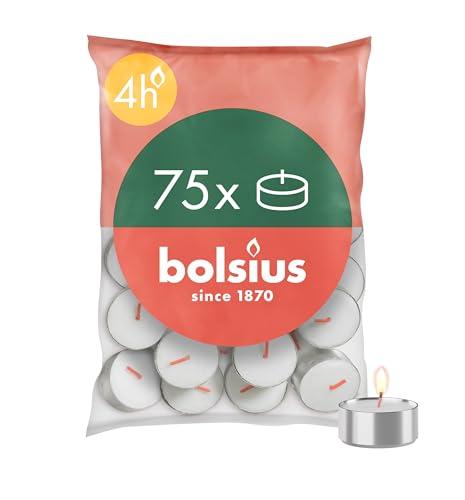 Bolsius D-light Tealight - 75 pezzi - 4 ore di durata