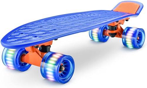 Hurtle Skateboard Mini Cruiser Standard con Ruote LED