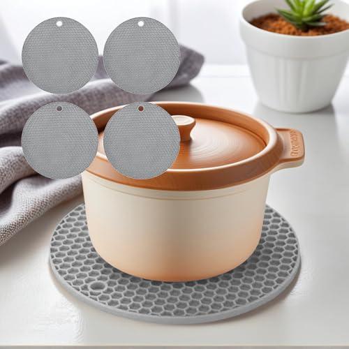4 tovagliette resistenti al calore per cucina antiscivolo in silicone isolanti per tavolo da pranzo protezione per piatti caldi
