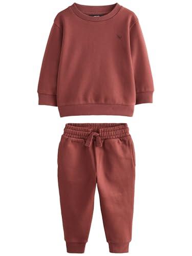 NEXT Completo Felpa e Pantaloni da Jogging Logo Rosso Borgogna - Bambino 3 Anni