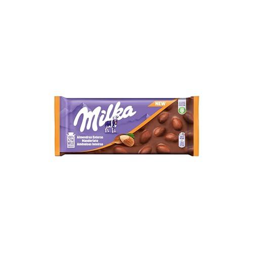 Milka Mandorlato, Tavoletta di Cioccolato al Latte e Mandorle intere - 100g
