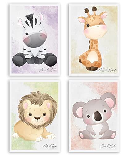 Stampe per Cameretta Bambini 4 Poster di Simpatici Cuccioli