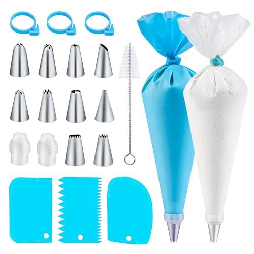 Sac a Poche 40 Pezzi, Saccapoche, Sac a Poche Riutilizzabile, Sacca a Poche per Dolci, Sac a Poche Professionali, per Decorare Dolci, Torte, Biscotti e Cupcake