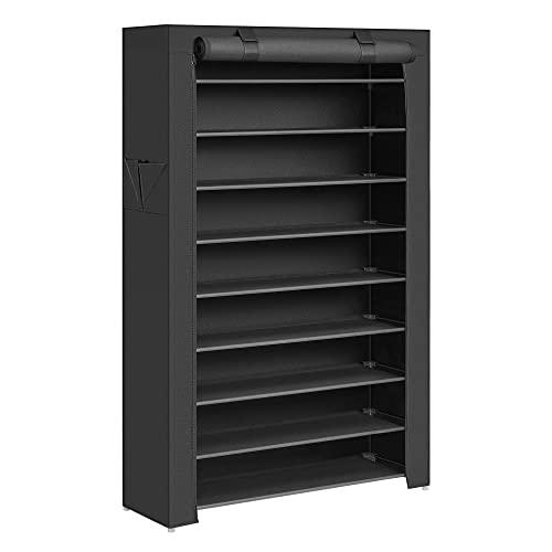 SONGMICS Scarpiera a 10 Ripiani con Copertura Antipolvere
