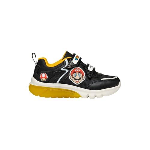 Geox J CIBERDRON Boy I, Scarpe da Ginnastica, Black/Yellow, 34 EU