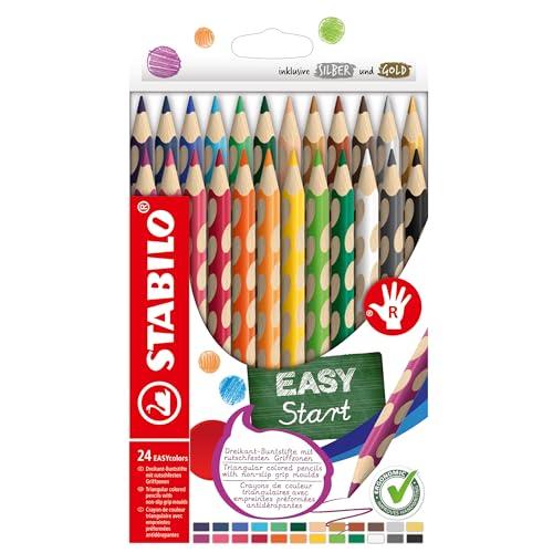 STABILO EASYcolors - Matita colorata Ergonomica per Destrimani - Astuccio da 24