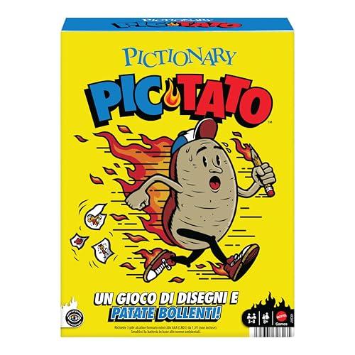 Mattel Games - Pictionary Pic-Tato, Gioco della Patata bollente con indizi