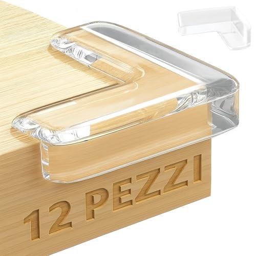 Paraspigoli Angolari Trasparenti per Bambini - 12 Pezzi