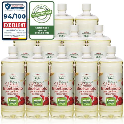 KieselGreen Bioetanolo Profumato - Fragranza per Caminetto a Etanolo 12x1L