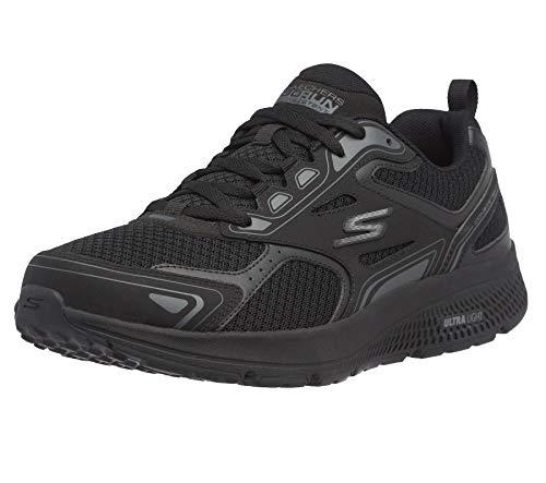 Skechers Go Run Consistent, Scarpe da ginnastica Uomo, Nero Pelle Sintetica Grigio Scuro, 43 EU