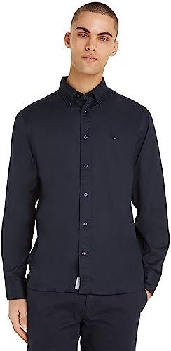 Tommy Hilfiger Camicia Uomo Core Flex Maniche Lunghe, Blu (Desert Sky)