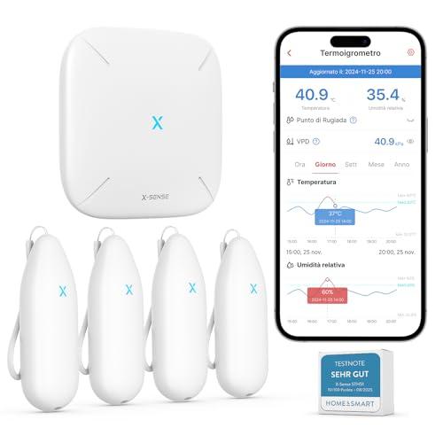 X-Sense STH55 Termometro Igrometro WLAN Smart con App e Sensori Multipli