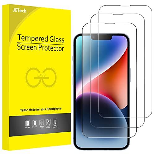 JETech Pellicola Protettiva a Copertura Totale per iPhone 16e 2025, iPhone 14 6,1 Pollici, Completa Vetro Temperato Film 9H Compatibile con Cover, HD Chiaro, Pacco da 3