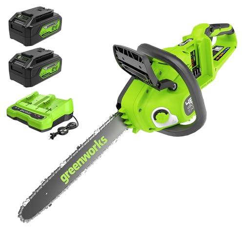 Greenworks GD24X2CS36K4X Motosega a Batteria 48V (24V x 2) 35cm con Motore Brushless
