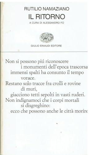 Il Ritorno - Rutilio Namaziano - Einaudi