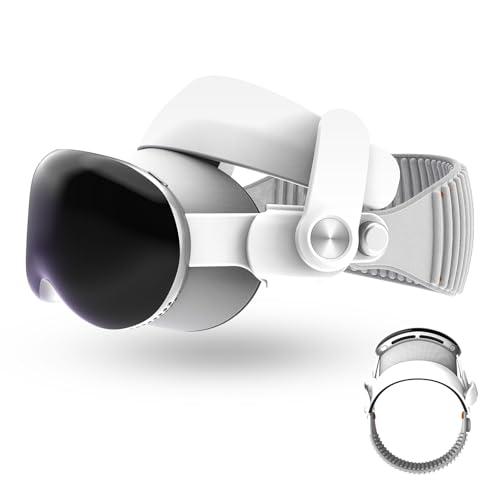SPEEDY BEE Cinghia per la Testa Compatibile con Apple Vision Pro, Bianca, Ergonomica e Confortevole
