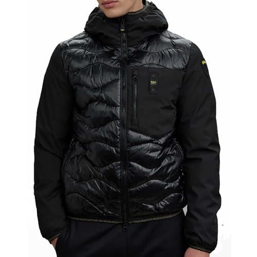 Blauer Piumino Uomo Nero in Nylon e Neoprene