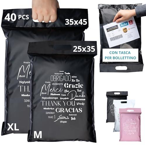 EMBALLAX - 40 Buste per Spedizioni Vinted CON TASCA PER BOLLETTINO