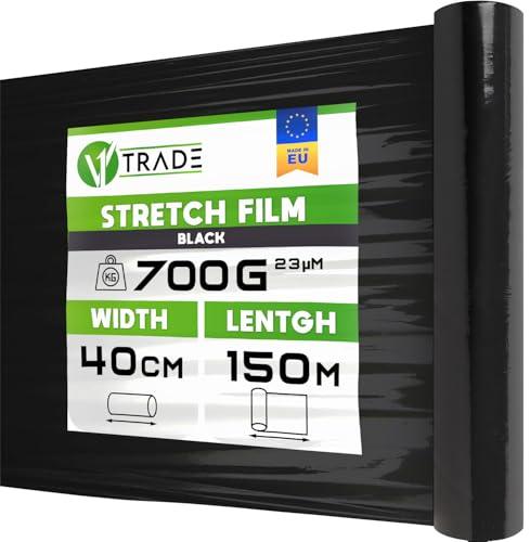 V1 Trade Pellicola Elastica Nera per Mobili - 150m x 40cm