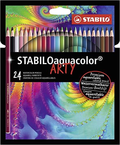 STABILO aquacolor - Matite Colorate Acquarellabili - ARTY - Astuccio da 24
