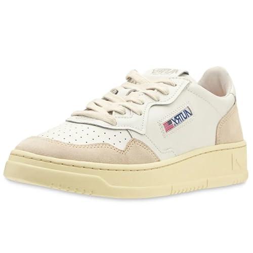 AUTRY Scarpe Sneakers Unisex in Pelle e Camoscio Bianco AULM LS33
