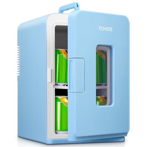 FOHERE Mini Frigo 2 in 1, 15 Litri, Portatile, Raffreddamento e Riscaldamento