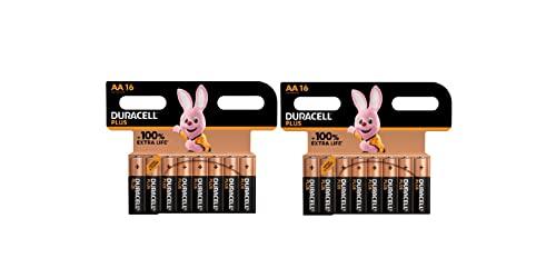 Duracell Plus Alcalina AA - Confezione da 32 Batterie Stilo