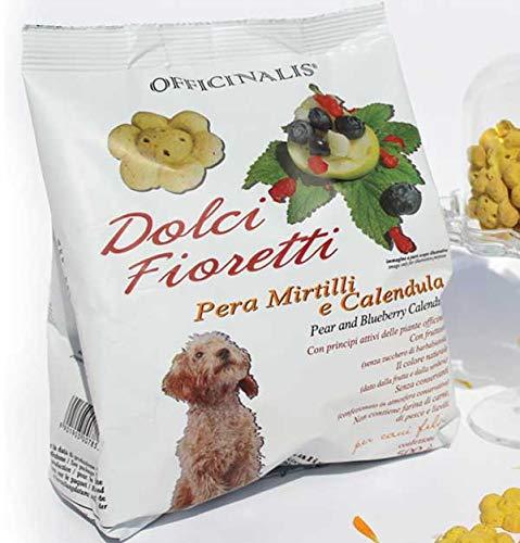 Officinalis Dolci Fioretti Biscotti Naturali per Cani Pera, Mirtilli e Calendula