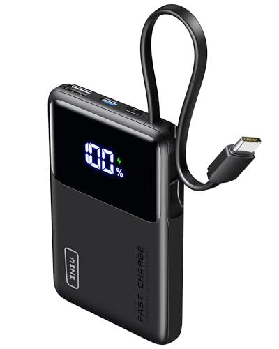 INIU Power Bank 45W 10000mAh con Cavo USB-C Integrato