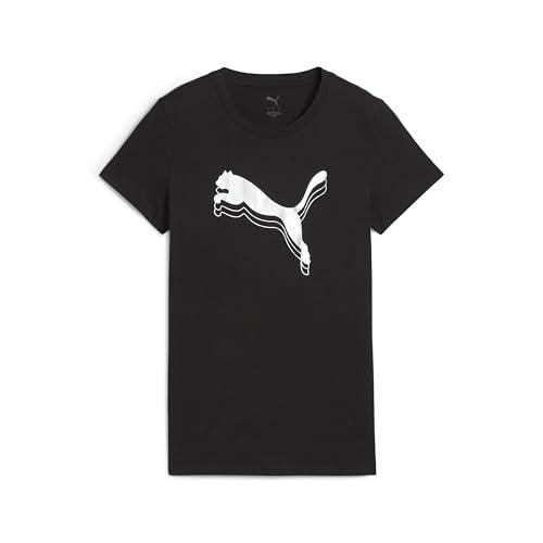 PUMA Ess Metallic Tee, Maglietta Unisex - Adulto, Nera con Dettagli Argentati