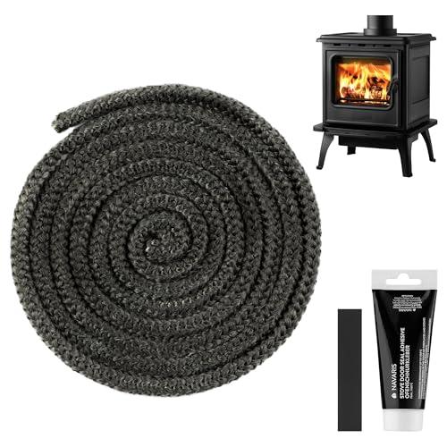 Navaris Guarnizione Stufa a Pellet - Nastro Isolante Camino, 3m x 12mm