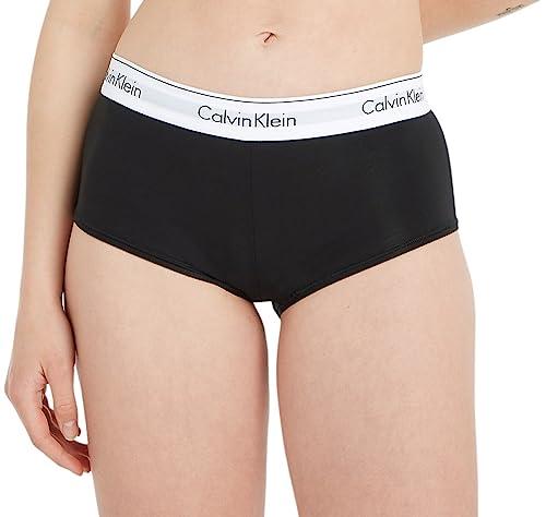 Calvin Klein Donna Pantaloncini Hipster Cotone Elasticizzato, Nero