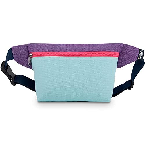 Marsupio Impermeabile Donna e Uomo - Borsa Idrorepellente Blu-Viola