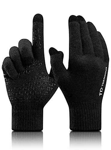 TRENDOUX Guanti Termici Invernali Touch Screen - Nero XL