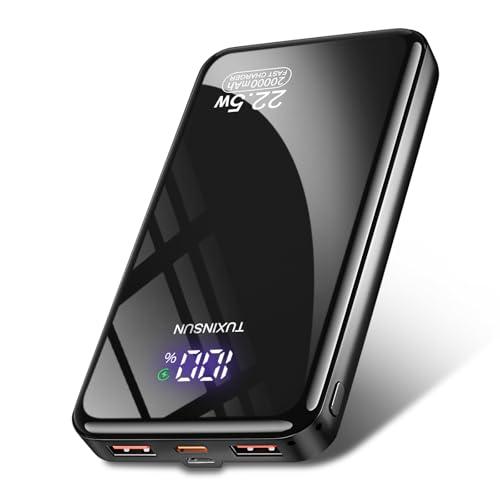 Power Bank 20000mAh Con Ricarica Rapida PD 22.5W E QC 4.0, Display LCD, 3 Uscite E Ingresso USB-C – Compatto Per Viaggi E Ufficio