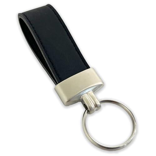 Portachiavi in Ecopelle Nero Elegante Made in Italy