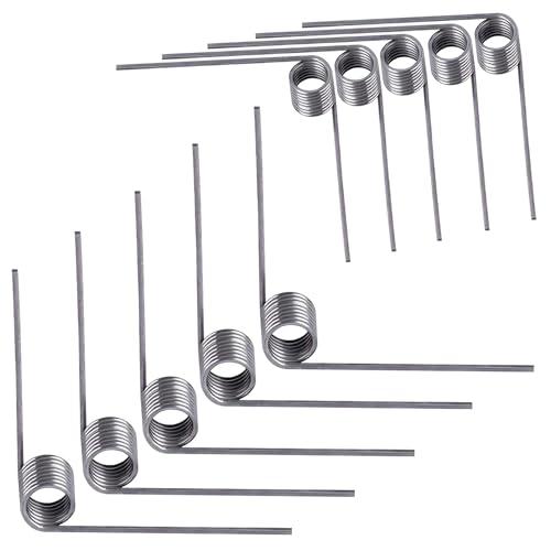 Qrity 10 Pezzi Molle in Acciaio Inossidabile, Molla a V Torsione Molla, Diametro del Filo di 0,5mm, 5mm OD, Angolo di 90°, per Progetti di Riparazione