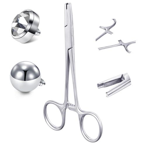 Set di Pinze Professionali per Piercing con Pinza a Sfera