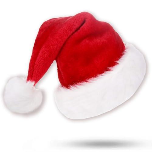 Cappello di Babbo Natale Rosso e Bianco - Accessorio Natalizio Unisex
